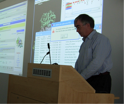 Randy Read at the inaugural wwPDB X-ray VTF meeting at the EMBL-EBI in 2008.